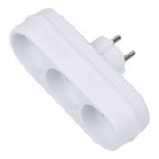 разветвитель -тройник Uniel без заземления UL-00011231 S-ES3-16O WHITE