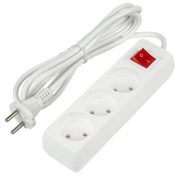 удлинитель без заземления и выключателем Uniel UL-00009994 S-CU3-2B WHITE 2м Ultra