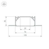алюминиевый профиль ARL ARH-LINIA72-FANTOM-2000 ANOD 025025