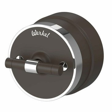 Ретро выключатель/преключатель пластиковый WERKEL RETRO Vintage W5812052 одноклавишный мокко матовый/хром