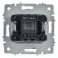 Выключатель встраиваемый одноклавишный с подсветкой IEK BRITE BR-V10-1-10-K91 ВС10-1-1-БрАБ арктический белый