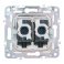 Розетка встраиваемая компьютерная двойная IEK SKANDY SK-K20-2-K98 SK-K04Sa RJ45 кат.6 песочный