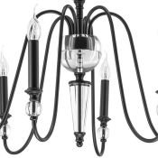 Люстра подвесная Lightstar без лампы 732067 RAGNO 6х40W E14 черный