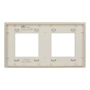 Рамка стеклянная 2 поста IEK SKANDY SK-M22-G-K10 SK-F22B бежевый