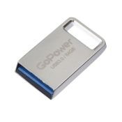 Флеш-накопитель GoPower MINI 64GB USB3.0 металл серебряный	