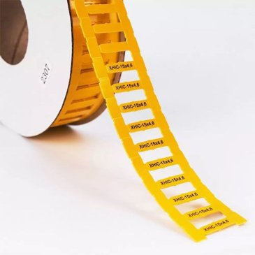 Маркер для держателей XHIC-15x4,6-Y серии CHL, STC, DMP, для принтеров RT200M, RT230M форма конус 1800 шт. в упаковке, желтый