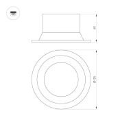 Встраиваемый светильник  16W Белый дневной 035613 MS-BREEZE-BUILT-R125 230V IP20 круглый белый металл