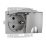 Штепсельная розетка встраиваемая двойная WERKEL 16A 250V W1172209 с/з с защит. крышками и шторками IP44 серебряный рифленый