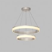 Подвесной светильник  63W Белый теплый DENKIRS RING DK6672-SN 230V круглый никель/белый