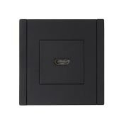 Розетка встраиваемая HDMI IEK FORTE&PIANO FP140 черный FP-H10-K02
