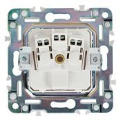 Штепсельная розетка встраиваемая IEK SKANDY 16А SK-R14-16-1-K01 SK-R06W с з/к и шторками безвинтовое крепление арктический белый