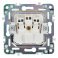 Штепсельная розетка встраиваемая IEK SKANDY 16А SK-R14-16-1-K01 SK-R06W с з/к и шторками безвинтовое крепление арктический белый
