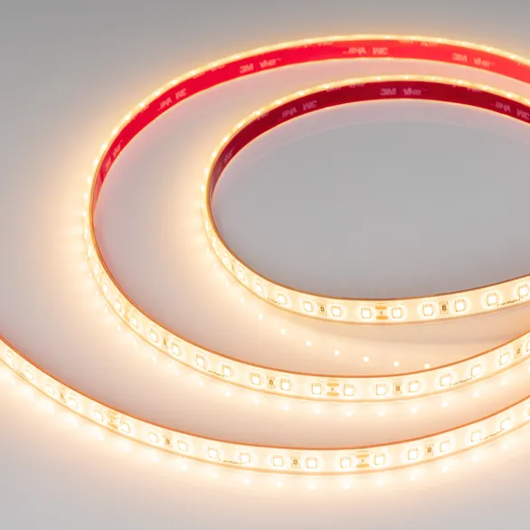 Светодиодная лента Белый теплый 2835 24V  4.8W/m 80Led/метр герм (PS-силиконовая экструзия) 053506 RTW-PS-A80-12mm 2400K IP67