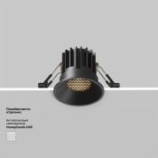 Встраиваемый светильник  7W Белый теплый DL058-7W3K-B Раунд/Round 50deg 230V круглый черный