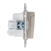 Штепсельная розетка встраиваемая IEK SKANDY 16А SK-R16-16-44-K37 SK-R11Sh с з/к без з/ш и крышкой шампань IP44
