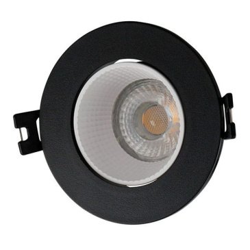 Встраиваемый светильник без лампы DENKIRS RODVIG DK3061-BK+WH GU10/GU5.3 черный/белый круглый