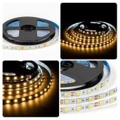 Светодиодная лента Белый теплый 5050 12V 14.4W/m 60Led/метр LSE-268 Эконом 10мм IP20 Светодиодная лента Белый теплый 5050 12V 14.4W/m 60Led/метр LSE-268 Эконом 10мм IP20