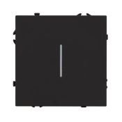 Выключатель встраиваемый одноклавишный проходной Arlight 054261 SWT-NOBE-MKP1-SFPL-L-BK с подсветкой черный