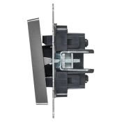 Выключатель встраиваемый двухклавишный перекрестный IEK BRITE BR-V23-0-10-K46 ВС10-2-3-БрС сталь
