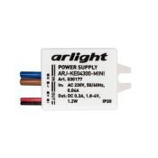 блок питания токовый (AC-DC) 300mA  1.2W 030177 ARJ-KE04300-MINI пластик