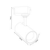 Трековый светильник однофазный 28W Белый дневной UL-00011823 ULB-Q230 28W-4000К BLACK на шинопровод черный Volpe