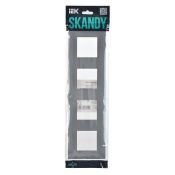 Рамка пластик 4 поста IEK SKANDY SK-M42-K03 SK-F04Gr серый