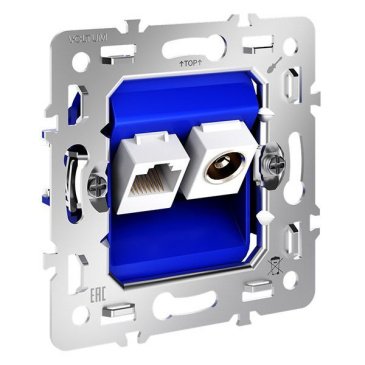 Механизм розетки TV+RJ45 кат. 6 S70