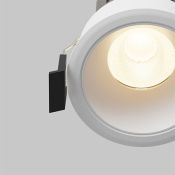 Встраиваемый светильник  10W Белый теплый DL115-10W-3K-W Омут/Dip 50deg 230V круглый белый