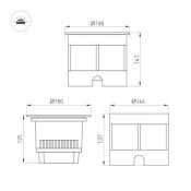 светильник    25W Белый дневной 061205 LTD-DAFNA-GROUND-R180 10deg 4000K цилиндр встраиваемый серебристый