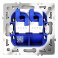 Розетка компьютерная встраиваемая VOLTUM S70 двойная RJ45+RJ45 кат.6 сталь