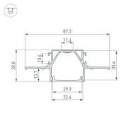алюминиевый профиль SL-LINIA32-FANTOM-MID-2000 ANOD 058472
