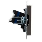 Розетка встраиваемая компьютерная IEK BRITE BR-K10-2-K46 РК11-БрС RJ45 кат.6 сталь