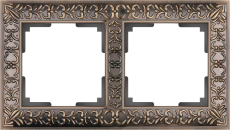 Рамка металлическая 2 поста WERKEL Antik WL07-Frame-02 / W0021512  бронза