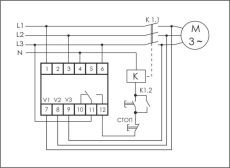 Реле контроля наличия, асимметрии фаз и котроль контактора CKF-2BT EA04.003.005