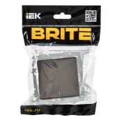 Выключатель встраиваемый двухклавишный перекрестный IEK BRITE BR-V23-0-10-K45 ВС10-2-3-БрТБ бронза