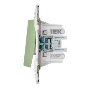 Выключатель встраиваемый двухклавишный перекрестный IEK SKANDY SK-V23-0-10-K06 SK-V06G мятный