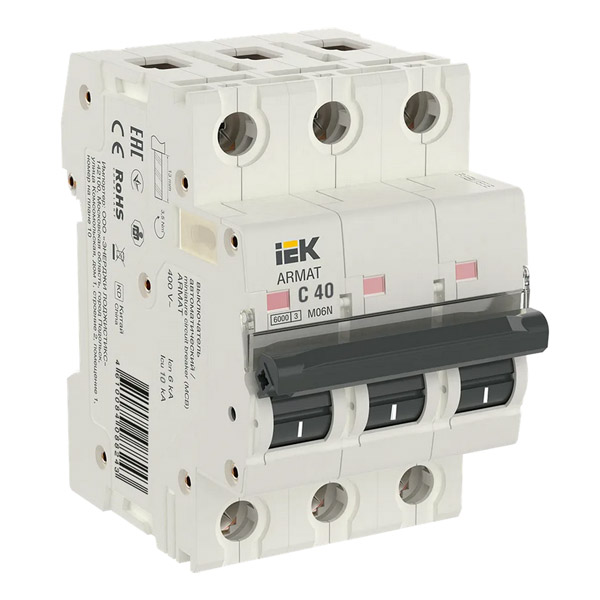 Автоматический выключатель 3-пол. 40А M06N C 6kA AR-M06N-3-C040 ARMAT IEK