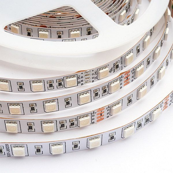 Светодиодная лента RGB 5050 24V 14.4W/m 60Led/метр 00-310 PRO IP20 Светодиодная лента RGB 5050 24V 14.4W/m 60Led/метр 00-310 PRO IP20