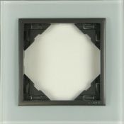 LOGUS Одиночная рамка, стекло/серый 90910 TCS
