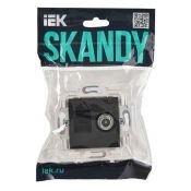 Розетка встраиваемая комбинированная IEK SKANDY SK-AK20-1-K53 SK-A14G TV+RJ45 кат.5E графит