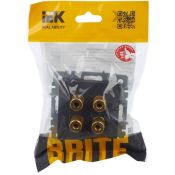 Розетка встраиваемая аудио IEK BRITE BR-S40-K53 РА10-БрГ графит
