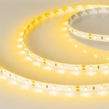 Светодиодная лента Желтый 2835 12V  4.8W/m 60Led/метр 010521(2) RT-A60-8mm LUX