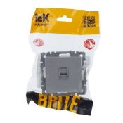 Розетка встраиваемая компьютерная IEK BRITE BR-K10-1-K47 РК10-БрА RJ45 кат.5E алюминий