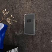 Выключатель встраиваемый VOLTUM S70 двухклавишный с подсветкой 10А графит