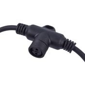 Провод-шина для гирлянд UL-00013219 UCX-F90 T10-2M-BK черный 2м, 10 Т-коннекторов, шаг 20см,статика-мерцание IP67