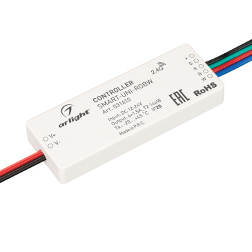 Контроллер 031610 SMART-UNI-RGBW (12-24V, 4x1.5A, 2.4G)