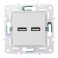 Розетка встраиваемая USB IEK SKANDY A+A 3,1А SK-U21-D31-K01 SK-R15W арктический белый