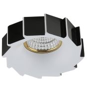 Точечный светильник HILL без лампы NC1913-BK+W GU5.3 круглый встраиваемый черный с белым Уценка!!!