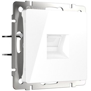 Розетка встраиваемая компьютерная  одиночная WERKEL Ethernet  RJ-45 W5120101 белый
