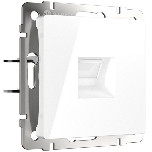 Розетка встраиваемая компьютерная  одиночная WERKEL Ethernet  RJ-45 W5120101 белый